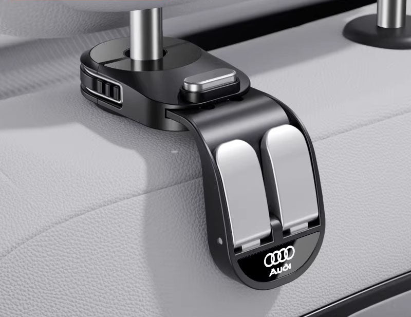 Retractable Dual-Row Car Seat Hooks