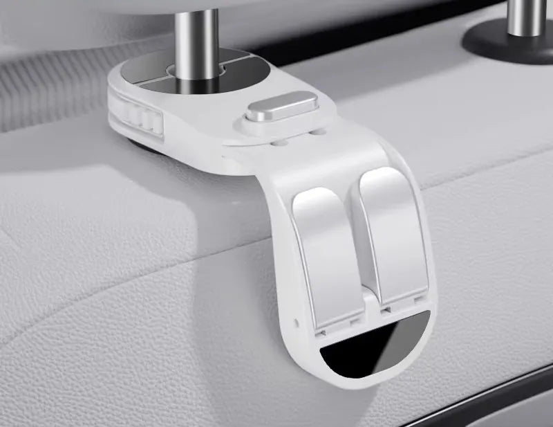 Retractable Dual-Row Car Seat Hooks