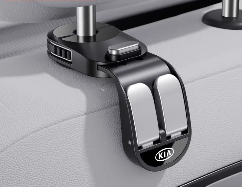 Retractable Dual-Row Car Seat Hooks