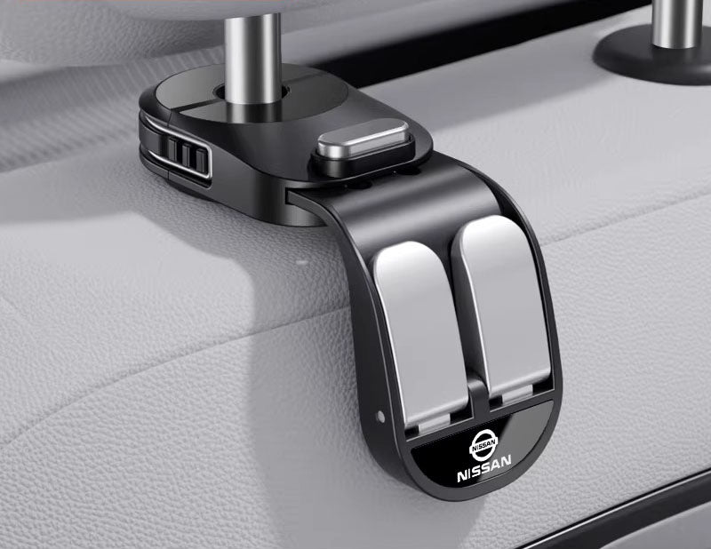 Retractable Dual-Row Car Seat Hooks