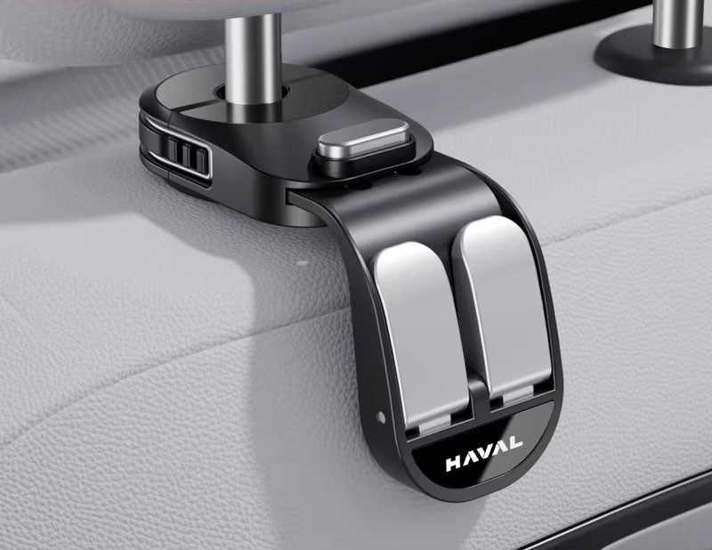 Retractable Dual-Row Car Seat Hooks