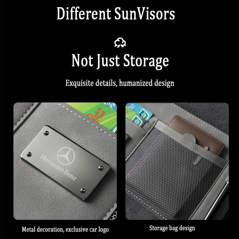 Vehicle-mounted Multifunctional Premium Suede Sun Visor Storage Bag